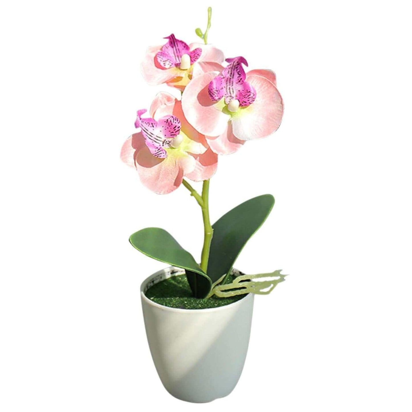 Mini UV-Resistant Potted Artificial Orchid Baby Pink B