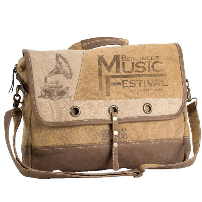 Stylish Music Festival Messenger Bag Canvas Messenger Bag Clea Ray Canvas Bags & Clothing