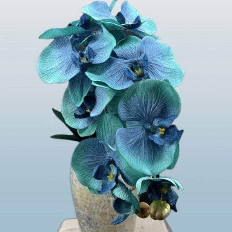 10-Head Coated Silk Artificial Butterfly Orchid