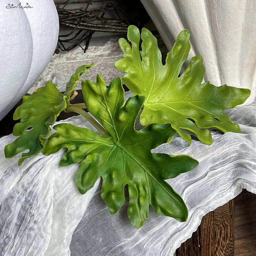 Actual Texture Green Leaves Real Touch Artificial Plants
