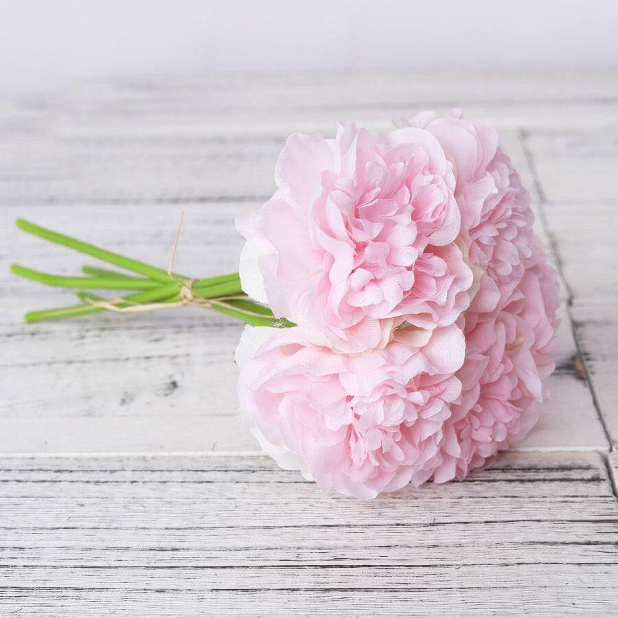 Artificial Silk Peony Floral Bouquet