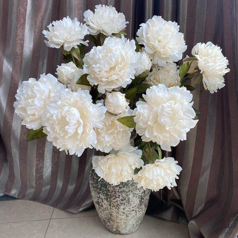 Peony 2 Blooms/1 bud Artificial Flowers