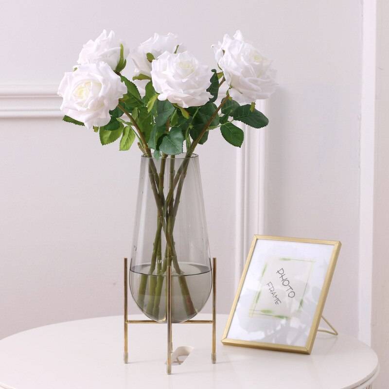 Real-Touch Latex Rose Artificial Flower Stem