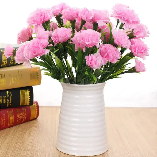 1 Bouquet UV Resistant Silk Carnation Flowers Silk Carnation Bunch AliExpress