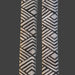 Handmade grey geometric reversible handle covers for appliances, featuring a stylish and elegant design.