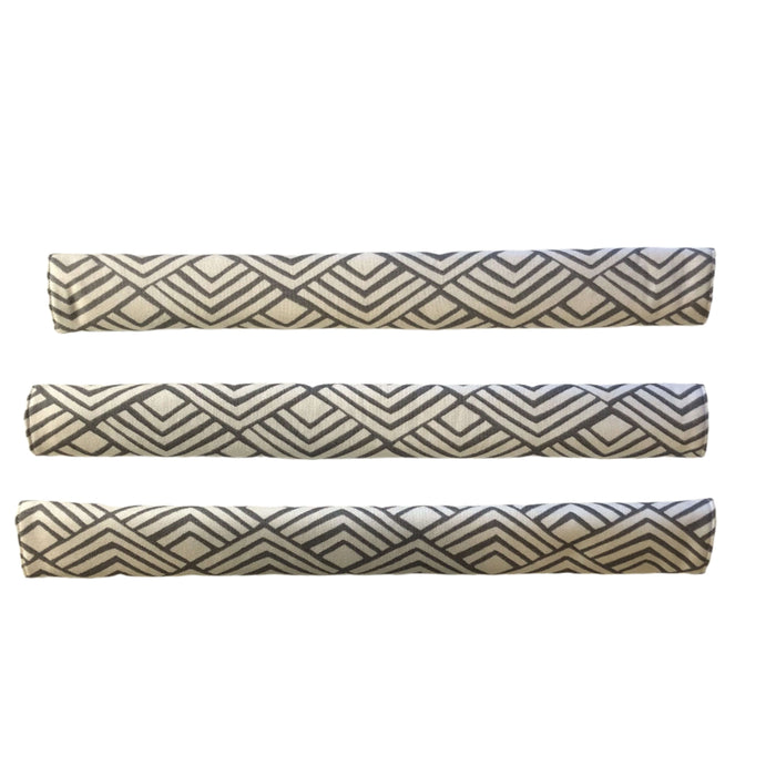 Handmade Grey and Yellow Geometric Appliance Handle Covers Appliance Handle Cover Kaijae Designs