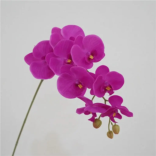 9-Head Real Touch Faux Orchid Stem Artificial Flora Artknock