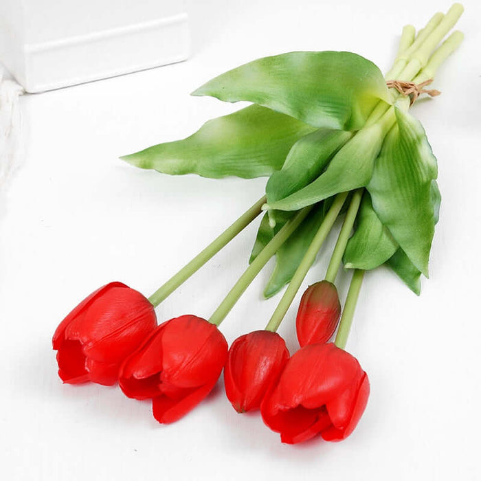 5-pc Lot Artificial Real-Touch Tulips Real-Touch Tulips Modalyst