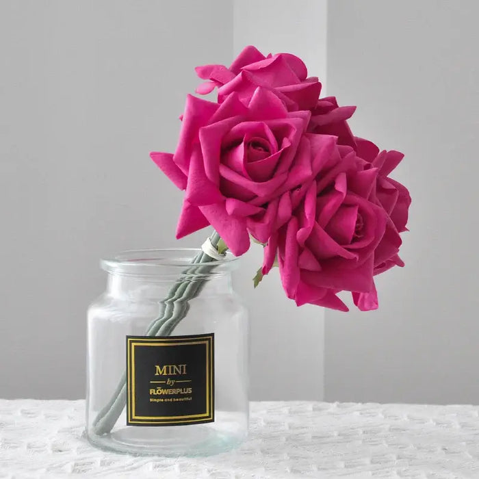 5-Head Curly Edge Real Touch Rose Bouquet Silk Rose Bouquet Modalyst