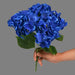 Large 5 Heads Artificial Flower Silk Hydrangea Bunch Artificial Flora WQNJIN