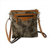 Dawn Crossbody Canvas and Leather Bag Back View