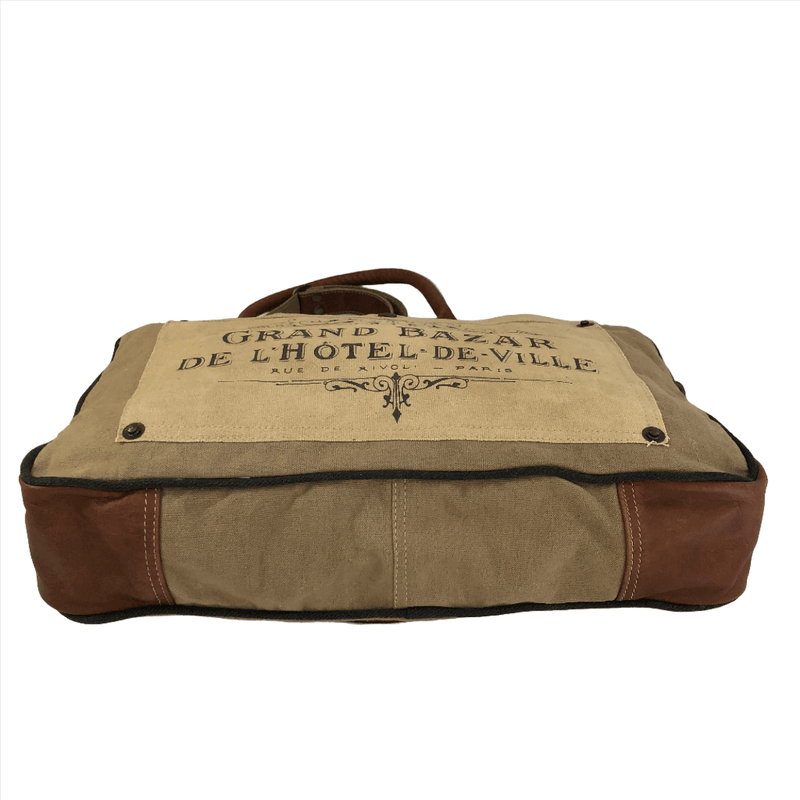 Double-Strapped Shoulder Bag - Grand Bazar, eco-friendly design from upcycled military tents.