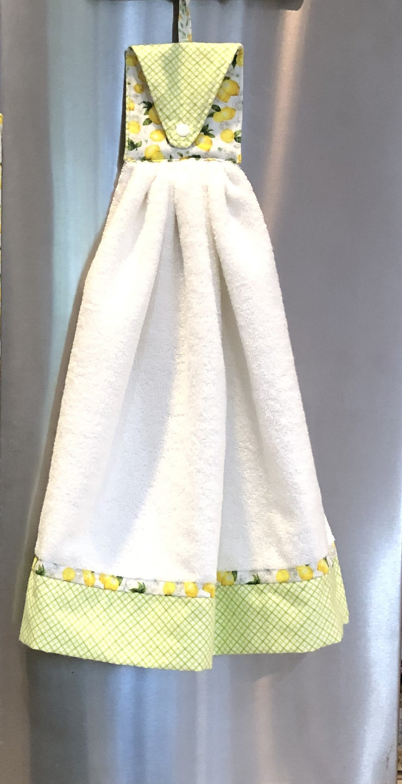 Reversible Refrigerator Handle Covers – Pastel Mint Green & Lemon Print