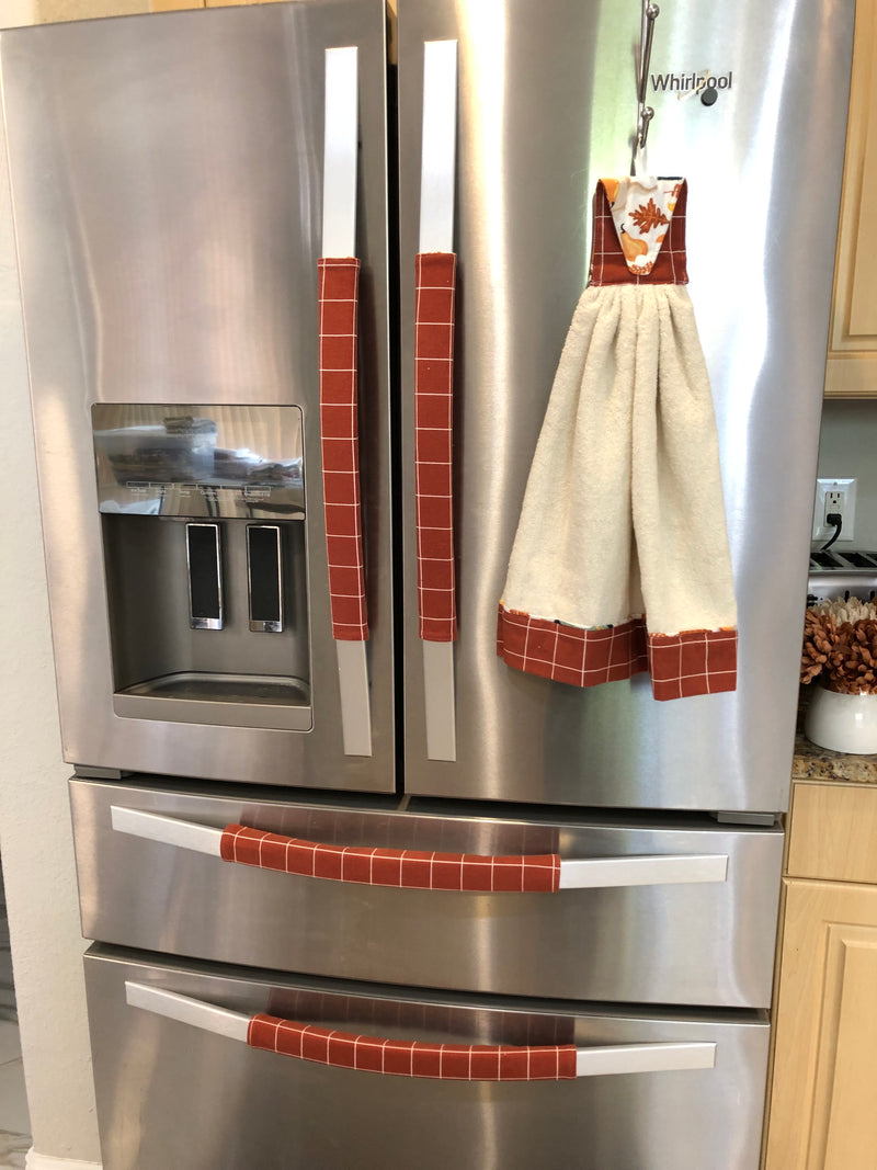 Fall Appliance Handle Covers – Reversible Autumn Kitchen Decor