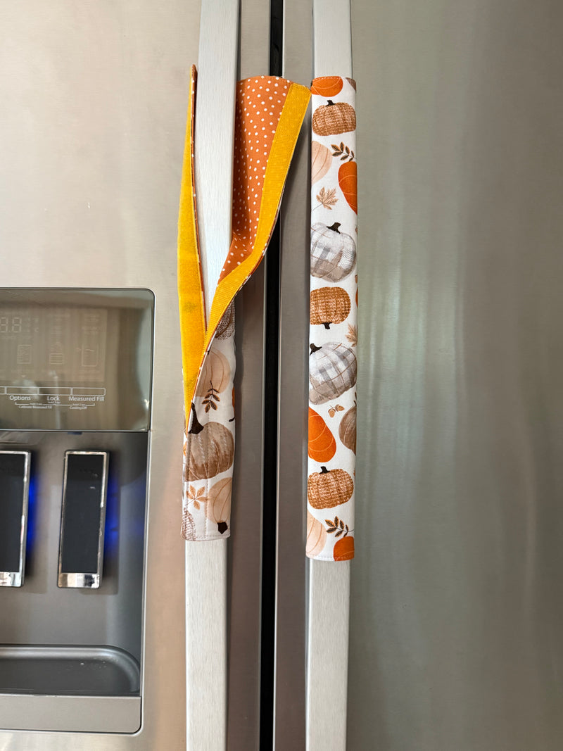 Fundas para manijas de electrodomésticos con diseño de calabaza de otoño - Decoración de cocina para el otoño