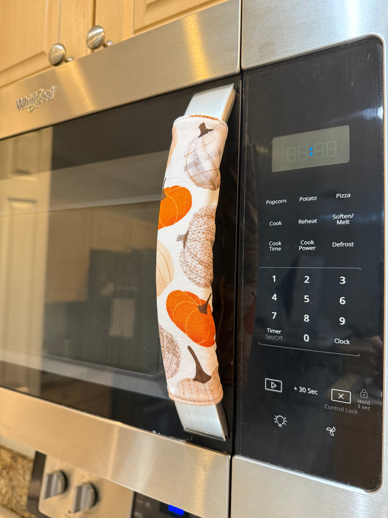 Fundas para manijas de electrodomésticos con diseño de calabaza de otoño - Decoración de cocina para el otoño