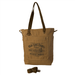 Old Log Cabin Brown Canvas Tote Front Strap View