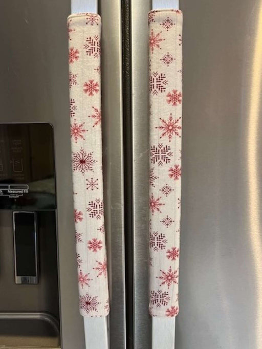 Handmade Rose Pink Snowflakes Appliance Handle Cover Appliance Handle Cover Kaijae Designs