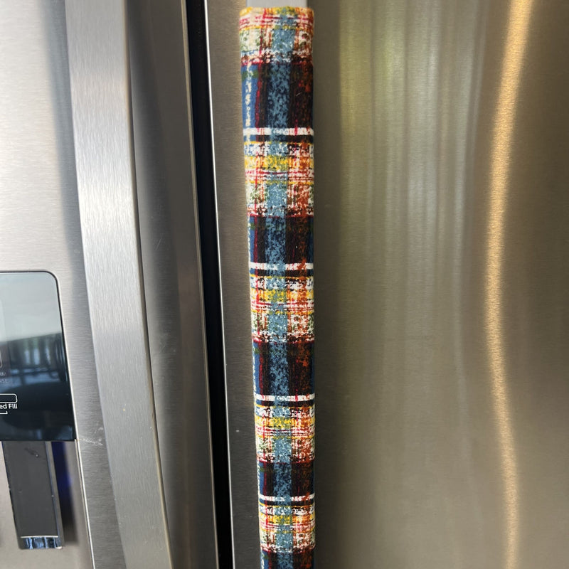 Plaid Reversible Refrigerator Door Handle Covers
