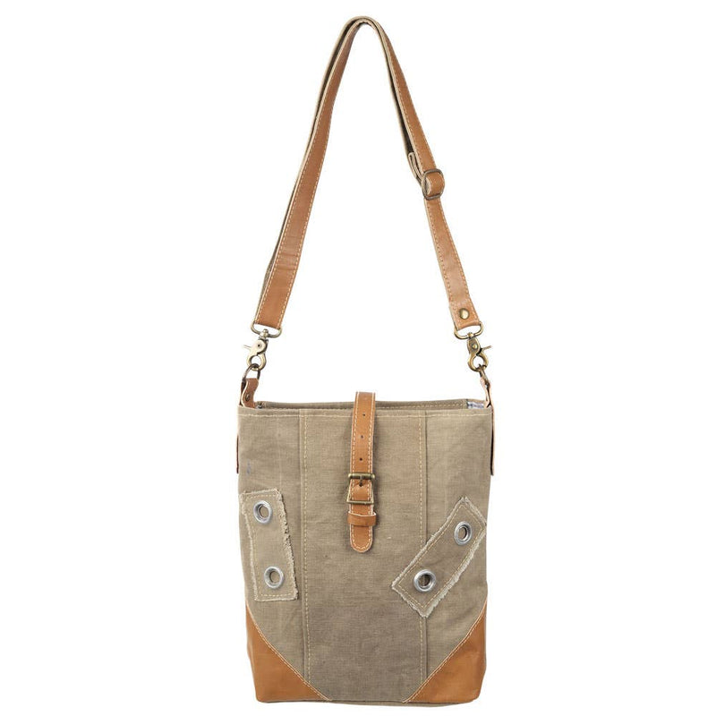 Cute Canvas Leather Crossbody Bag With Buckle featuring sturdy canvas and stylish design.