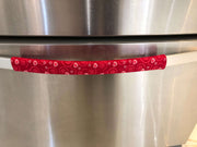 Red Heart Valentine's Motif - Durable Stainless Steel Appliance Handle Covers