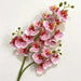 Latex Butterfly Orchid Stem with 21 realistic pink flower heads, perfect for home decor and floral arrangements.