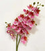 Latex Butterfly Orchid Stem with 21 realistic pink flower heads for home decor arrangement.