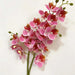 Latex Butterfly Orchid Stem with 21 realistic pink flower heads for home decor arrangement.
