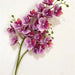 Realistic purple Latex Butterfly Orchid Stem featuring 21 flower heads for home decor.