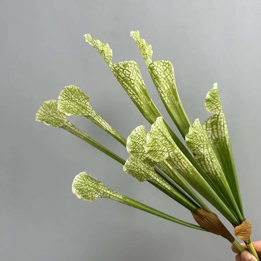 Realistic simulation nepenthes artificial plant bouquet for home decor, featuring multiple green stems with elegant detailing.