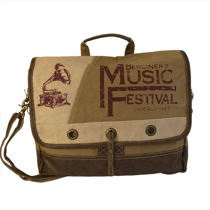 Stylish Music Festival Messenger Bag Front Zoom
