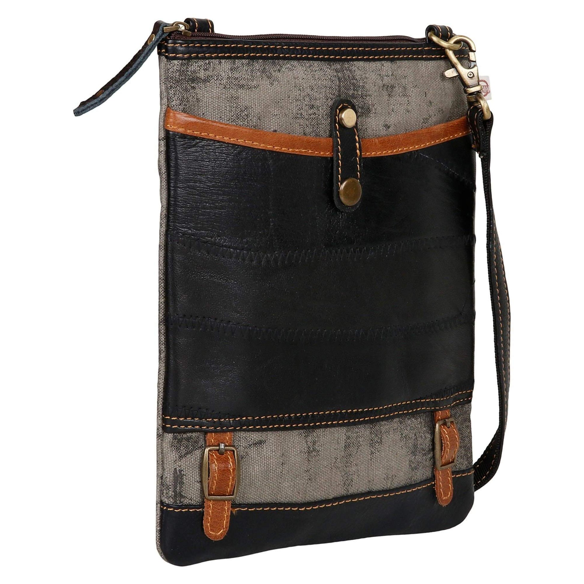 Vaan & Co. Patterson Grey and Black Crossbody Bag-Side View