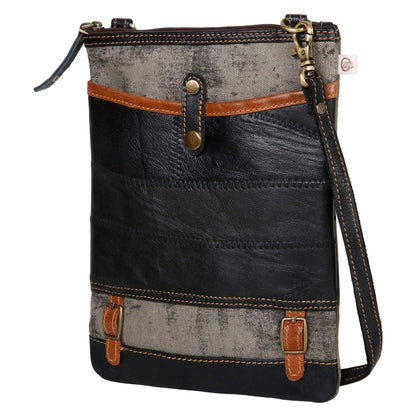 Vaan & Co. Patterson Grey and Black Crossbody Bag-Side