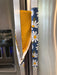Stylish blue appliance handle covers featuring white and yellow daisies, showing yellow backing for modern décor and protection