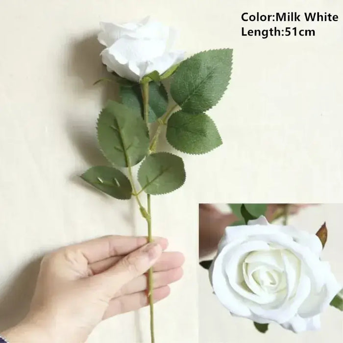 11 Pcs Flannel Artificial Rose Flower Bunch Artificial Flora NieNie