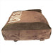 Canvas and leather backpack showing rugged design and spacious bottom view, ideal for work or outdoor activities.