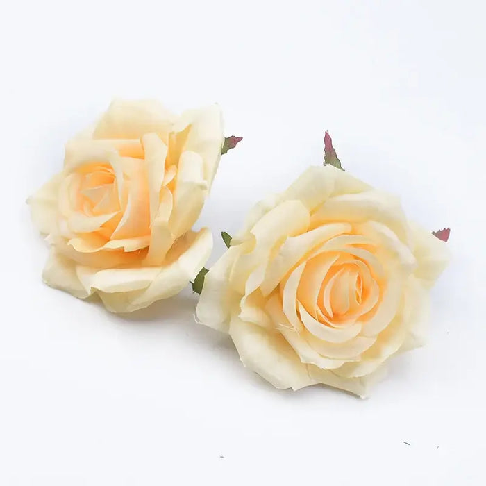 30pcs Silk Rose Heads Wedding Decorative Wall Silk Rose Flower Heads SMR Store