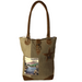 Eco-friendly Cape Breton tote bag with leather star and patchwork design, perfect for casual outings and stylish accessorizing.