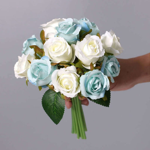 12pc Artificial Silk Roses Flower Bouquet Silk Rose Bouquet Modalyst