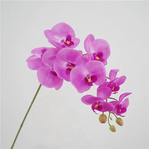 9-Head Real Touch Faux Orchid Stem Artificial Flora Artknock