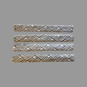 Geometric Refrigerator Handle Covers - Grey and White showcasing a modern geometric pattern.