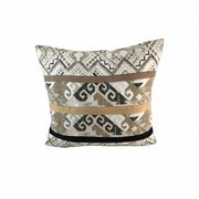 Geometric Tribal Pillow Covers showcasing bold patterns in neutral tones, 18 x 18 inches, perfect for adding style to any space.