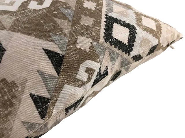 Geometric Tribal Pillow Covers - 18 x 18 inches featuring bold geometric designs and tribal motifs in neutral colors.