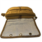 Music festival messenger bag with spacious interior and stylish design, featuring eco-friendly materials.