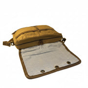 Music festival messenger bag with spacious interior and stylish design, featuring eco-friendly materials.