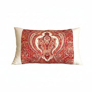 Paisley Print Decorative Pillows in red hues, adding elegance and style to home decor.