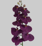 Purple artificial butterfly orchid  on a white background