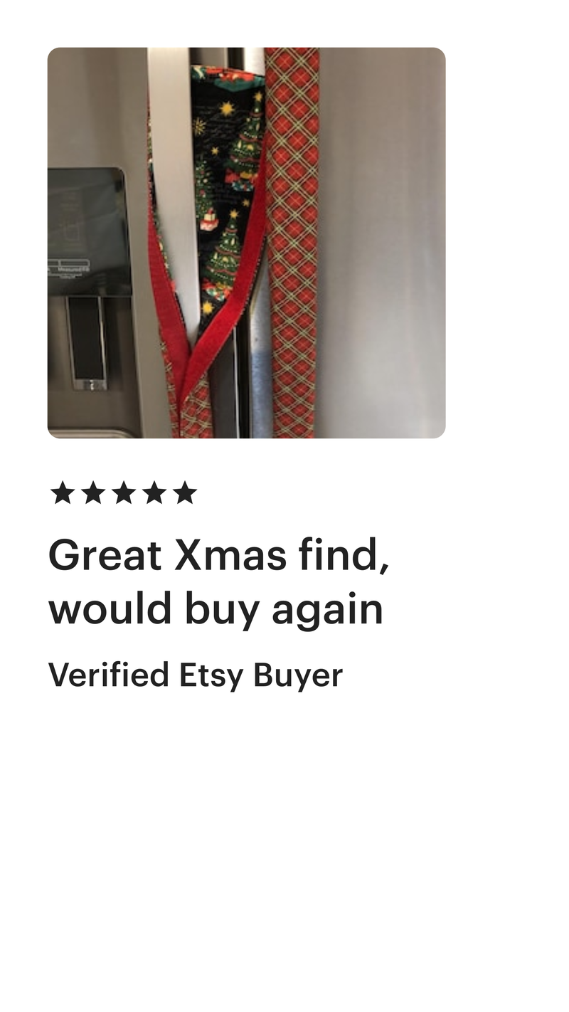 Red and Black Buffalo Check Appliance Handle Covers