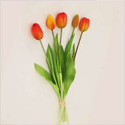 5-Stem Hand-Tied Soft Silicone Artificial Tulip Bouquet Artificial Flora Modalyst