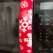 Winter Snowflakes Appliance Handle Covers on microwave, adding festive flair to kitchen decor.